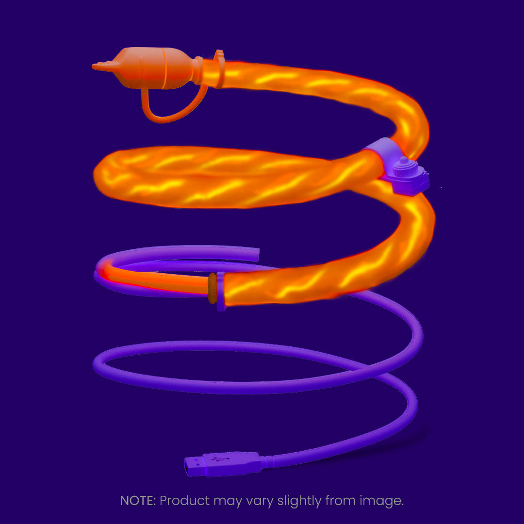 Thermal comparison showing heat along a heated hydration tube